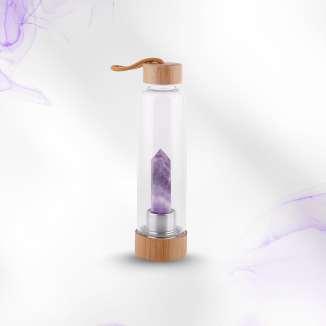 Gourde en verre pierre naturelle