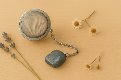 Coffret Bien-être : Gourde en verre pierre naturelle et Infuseur à thé minéral