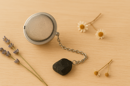 Coffret Bien-être : Gourde en verre pierre naturelle et Infuseur à thé minéral